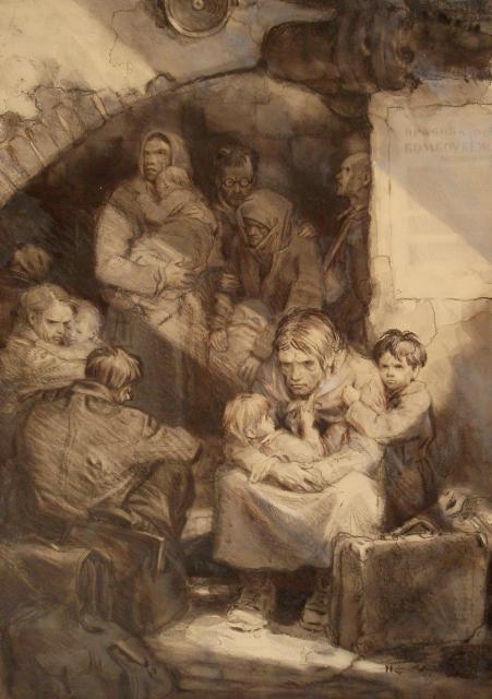 Кочергин Н.М. Дежурная. Из серии "Ленинград в блокаде". 1960 Кочергин Н.М. Дежурная. Из серии "Ленинград в блокаде". 1960